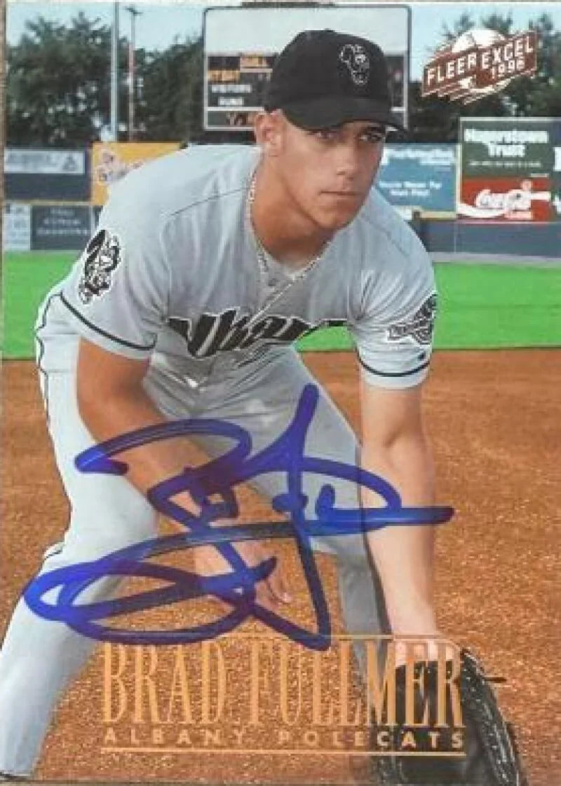 Brad Fullmer Signed 1996 Fleer Excel Baseball Card - Montreal Expos #186