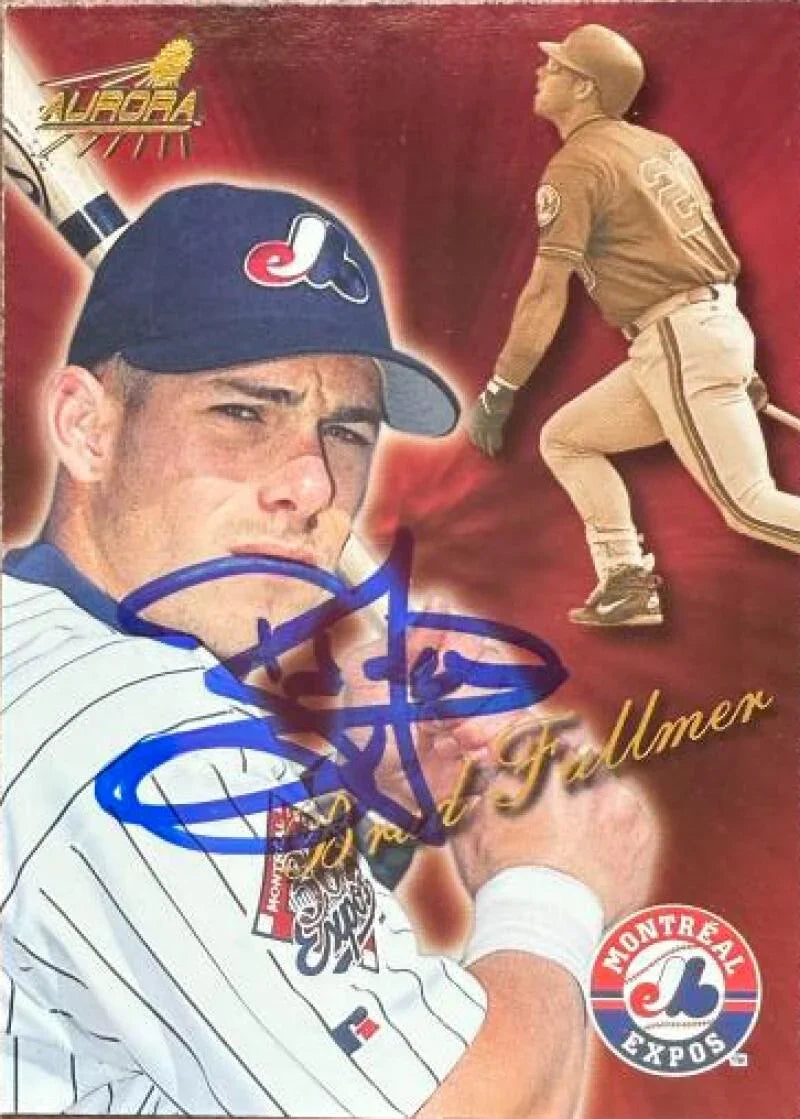Brad Fullmer Signed 1999 Pacific Aurora Baseball Card - Montreal Expos #111