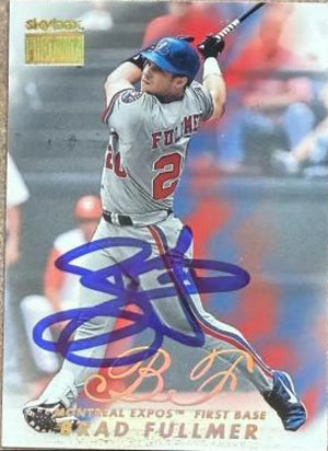 Brad Fullmer Signed 1999 SkyBox Premium Baseball Card - Montreal Expos #166