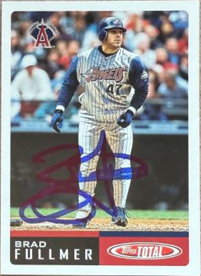 Brad Fullmer Signed 2002 Topps Total Baseball Card - Anaheim Angels #563