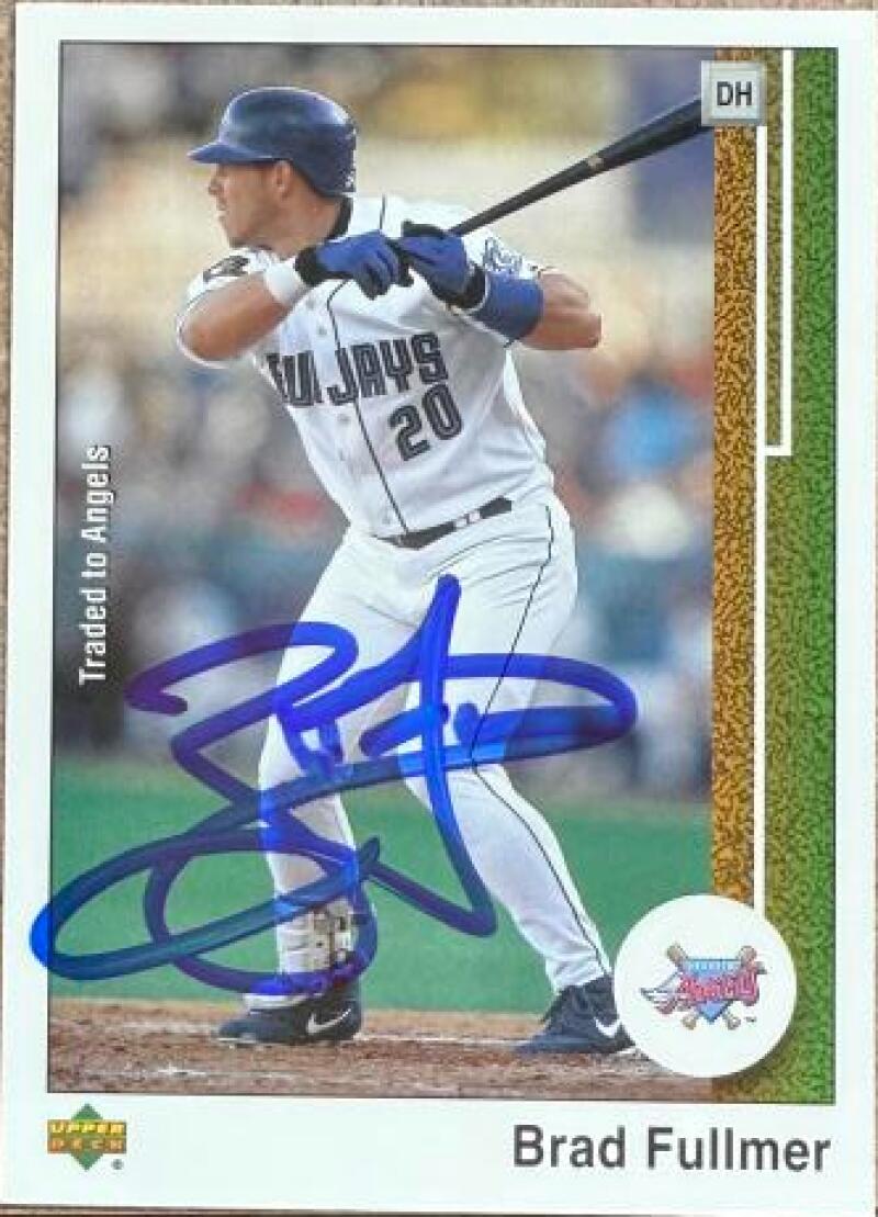 Brad Fullmer Signed 2002 UD Authentics Baseball Card - Toronto Blue Jays #1