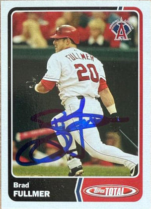 Brad Fullmer Signed 2003 Topps Total Baseball Card - Anaheim Angels #674