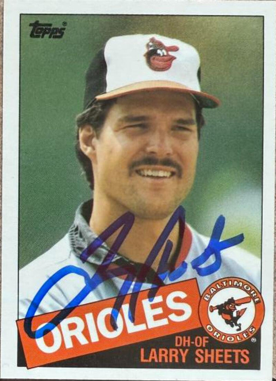 Larry Sheets Signed 1985 Topps Traded Baseball Card - Baltimore Orioles