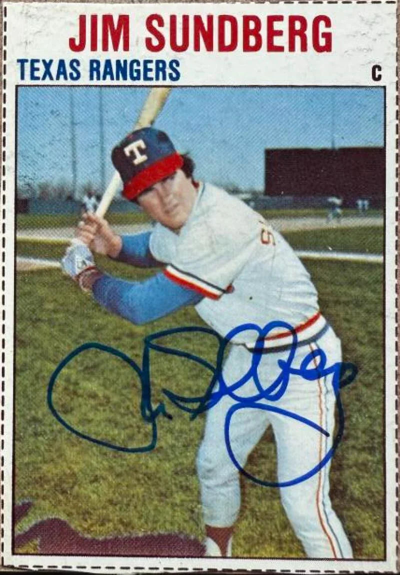Jim Sundberg Signed 1979 Hostess Baseball Card - Texas Rangers #97