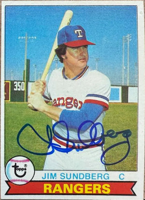 Jim Sundberg Signed 1979 Topps Baseball Card - Texas Rangers #120
