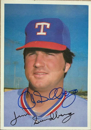 Jim Sundberg Signed 1981 Topps Giant Photo Cards Texas Rangers Baseball Card - Texas Rangers #NNO