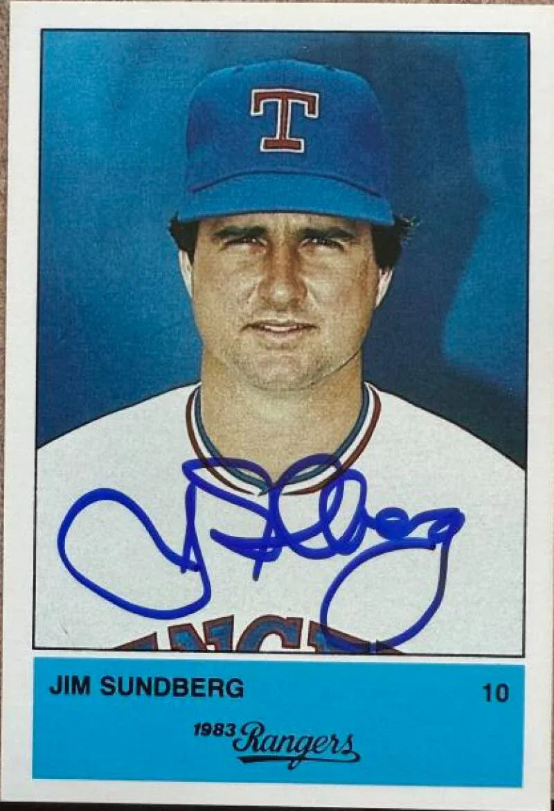 Jim Sundberg Signed 1983 Affiliated Food Stores Texas Rangers SGA Baseball Card - Texas Rangers #NNO
