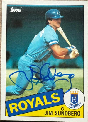 Jim Sundberg Signed 1985 Topps Traded Baseball Card - Kansas City Royals #114T