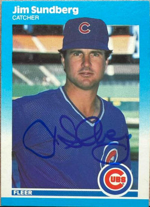 Jim Sundberg Signed 1987 Fleer Update Baseball Card - Chicago Cubs #U-114