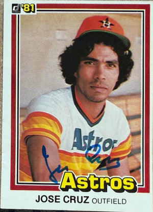 Jose Cruz Autographed 1981 Donruss Baseball Card - Houston Astros