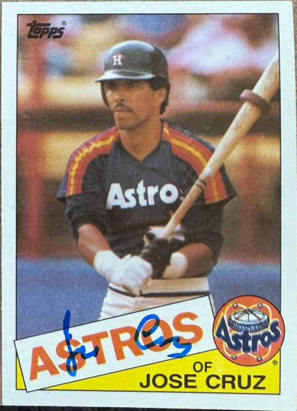 Jose Cruz Autographed 1985 Topps Baseball Card - Houston Astros