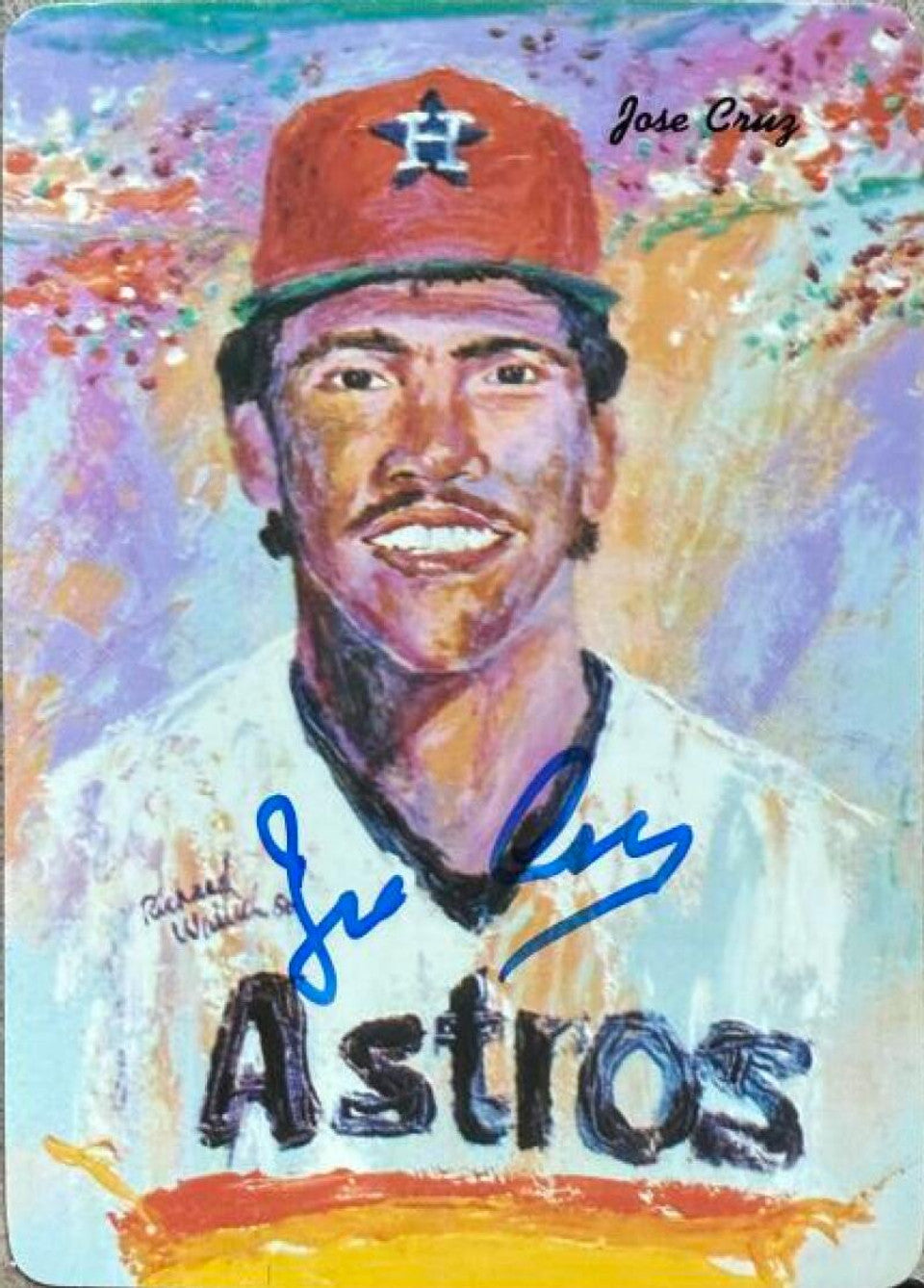 Jose Cruz Autographed 1986 Mother's Cookies All-Time Astros Baseball Card - Houston Astros