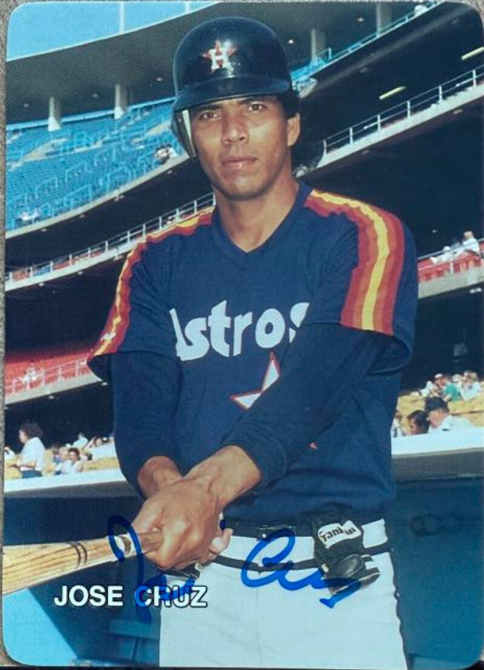 Jose Cruz Autographed 1987 Mother's Cookies Baseball Card - Houston Astros
