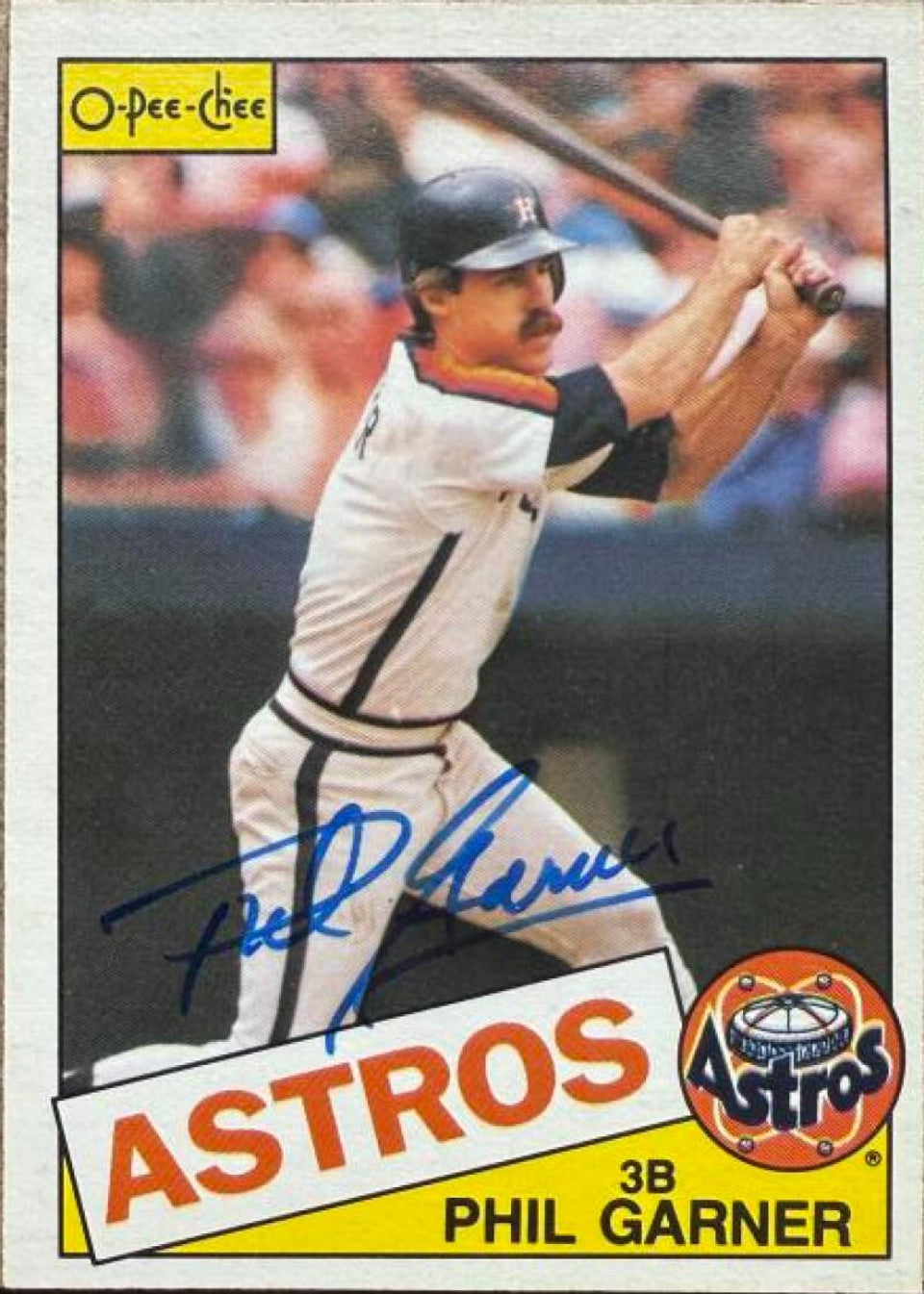 Phil Garner Autographed 1985 O-Pee-Chee Baseball Card - Houston Astros