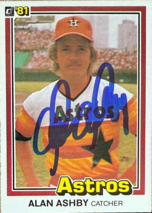 Alan Ashby Signed 1981 Donruss Baseball Card - Houston Astros #259
