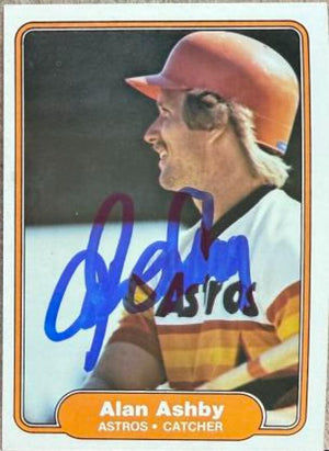 Alan Ashby Signed 1982 Fleer Baseball Card - Houston Astros #212