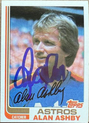 Alan Ashby Signed 1982 Topps Baseball Card - Houston Astros #433