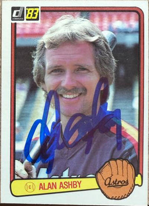 Alan Ashby Signed 1983 Donruss Baseball Card - Houston Astros #144