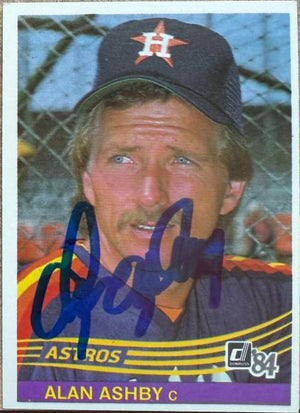 Alan Ashby Signed 1984 Donruss Baseball Card - Houston Astros #539