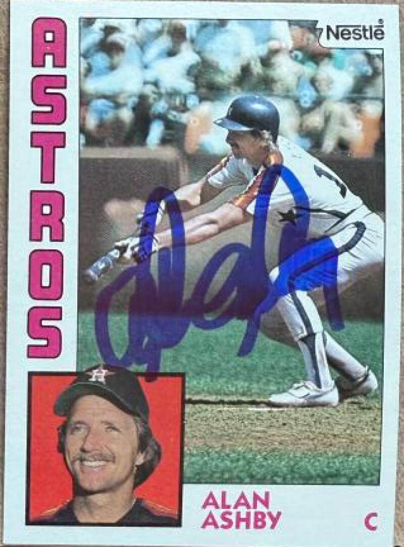 Alan Ashby Signed 1984 Nestle Baseball Card - Houston Astros #217