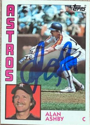 Alan Ashby Signed 1984 Topps Tiffany Baseball Card - Houston Astros #217