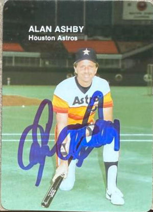 Alan Ashby Signed 1985 Mother's Cookies Baseball Card - Houston Astros #13