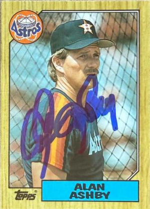 Alan Ashby Signed 1987 Topps Tiffany Baseball Card - Houston Astros #112