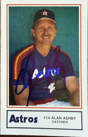 Alan Ashby Signed 1987 Houston Police Baseball Card - Houston Astros #21