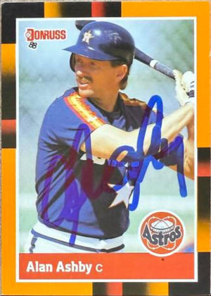 Alan Ashby Signed 1988 Donruss Baseball's Best Baseball Card - Houston Astros #8