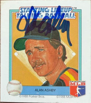 Alan Ashby Signed 1988 Parker Bros. Starting Lineup Talking Baseball Card - Houston Astros #11