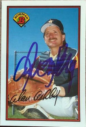 Alan Ashby Signed 1989 Bowman Tiffany Baseball Card - Houston Astros #327