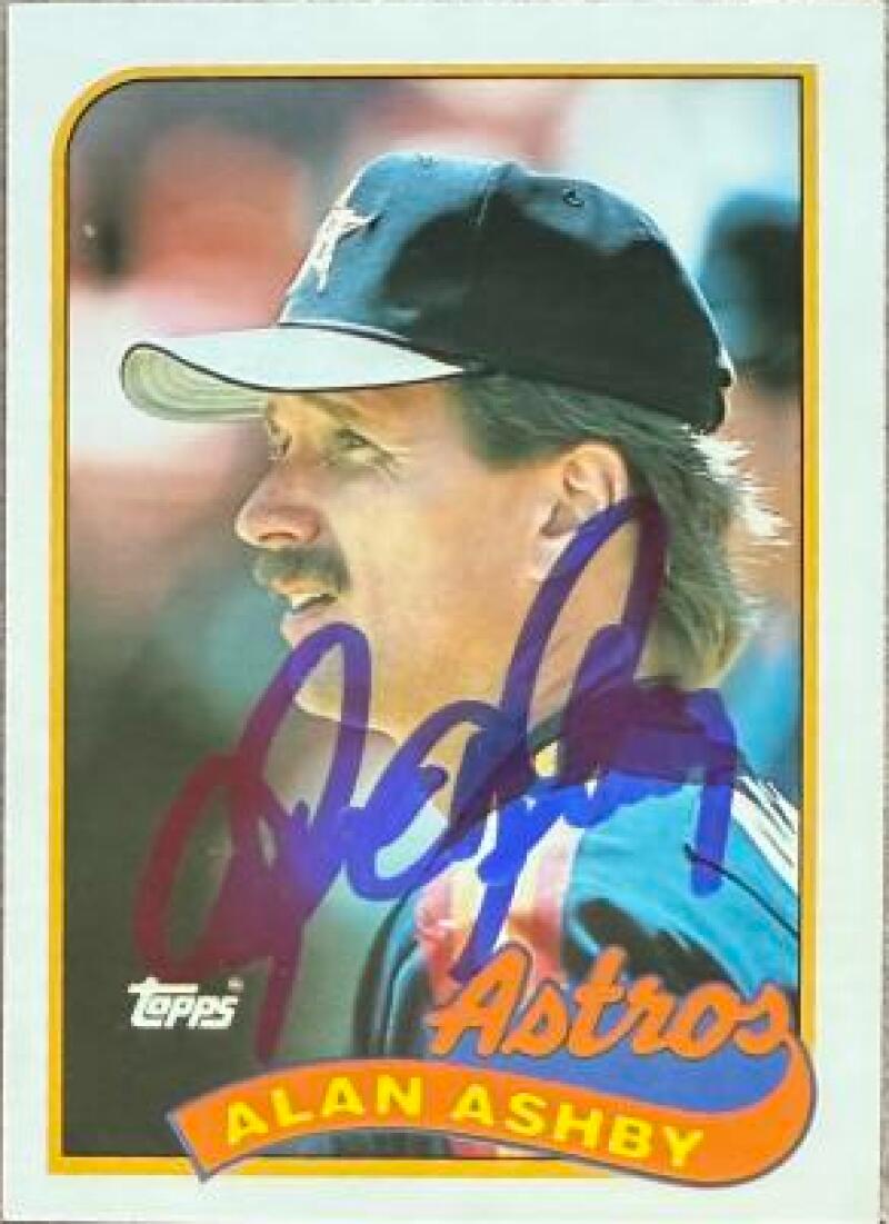 Alan Ashby Signed 1989 Topps Tiffany Baseball Card - Houston Astros #492