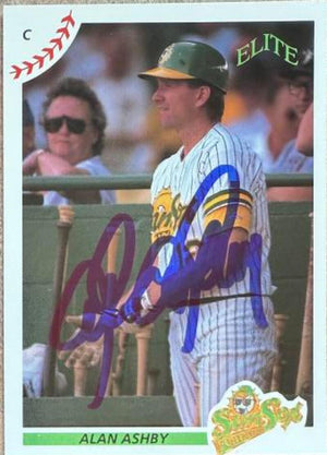 Alan Ashby Signed 1990 Elite Senior League Baseball Card - #63