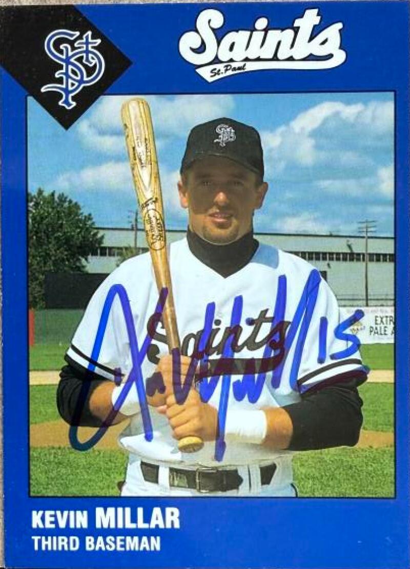 Kevin Millar Signed 1993 St. Paul Saints Baseball Card #NNO