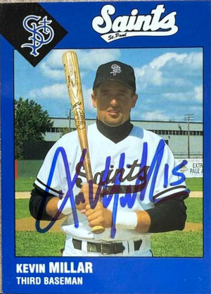 Kevin Millar Signed 1993 St. Paul Saints Baseball Card #NNO