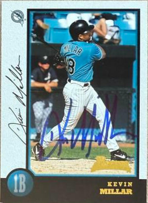 Kevin Millar Signed 2001 Bowman Baseball Card - Florida Marlins #424 RC