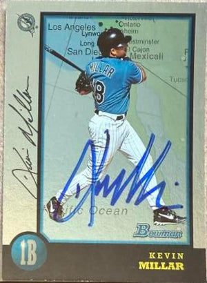 Kevin Millar Signed 2001 Bowman International Baseball Card - Florida Marlins #424 RC