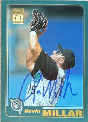 Kevin Millar Signed 2001 Topps Baseball Card - Florida Marlins #267