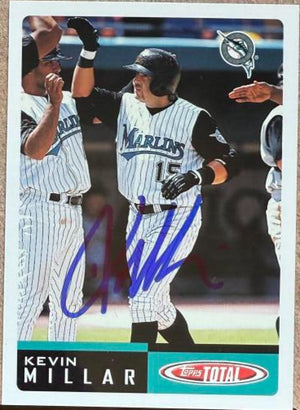 Kevin Millar Signed 2002 Topps Total Baseball Card - Florida Marlins #312