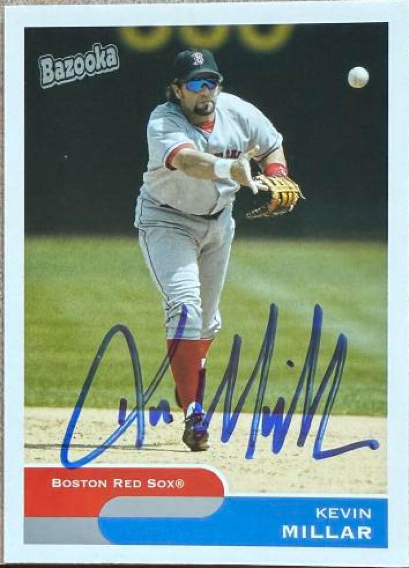 Kevin Millar Signed 2004 Bazooka Baseball Card - Boston Red Sox #157