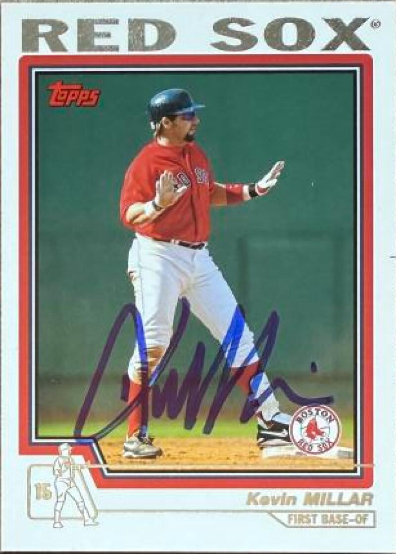 Kevin Millar Signed 2004 Topps Baseball Card - Boston Red Sox #17
