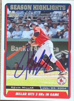 Kevin Millar Signed 2004 Topps World Series Commemorative Gift Set Baseball Card - Boston Red Sox #33