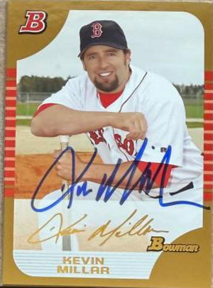 Kevin Millar Signed 2005 Bowman Gold Baseball Card - Boston Red Sox #42