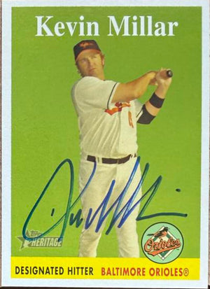 Kevin Millar Signed 2007 Topps Heritage Baseball Card - Baltimore Orioles #279