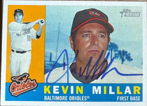 Kevin Millar Signed 2009 Topps Heritage Baseball Card - Baltimore Orioles #448 SP