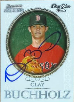 Clay Buchholz Signed 2005 Bowman Sterling Baseball Card - Boston Red Sox #BS-CBU RC