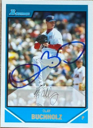 Clay Buchholz Signed 2007 Bowman Draft Picks & Prospects Baseball Card - Boston Red Sox #BDPP69
