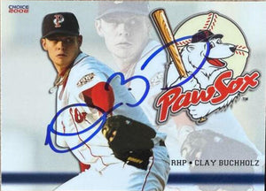 Clay Buchholz Signed 2008 Choice Baseball Card - Pawtucket Red Sox #3