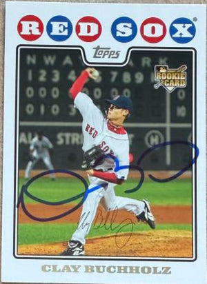 Clay Buchholz Signed 2008 Topps Baseball Card - Boston Red Sox #232