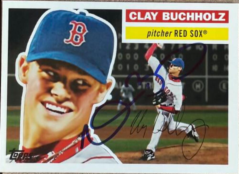 Clay Buchholz Signed 2008 Topps Trading Card History Baseball Card - Boston Red Sox #TCH5